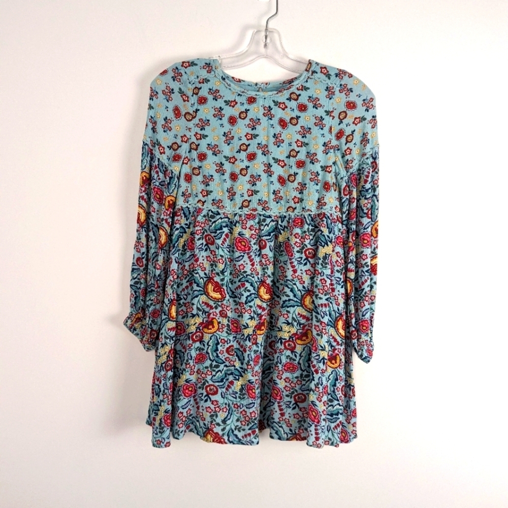 Peek Girl's Long Sleeve Bohemian Dress Size 10 Cottagecore Cotton Rayon NEW